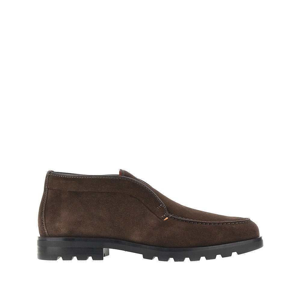 SANTONI Polacchini in pelle scamosciata