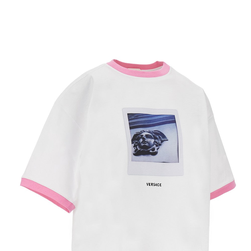 Versace T-shirt in cotone con stampa 'Medusa Polaroid, view 2