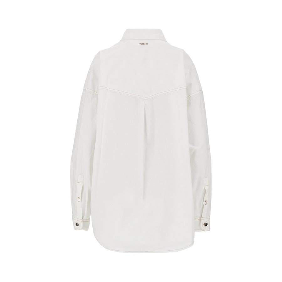 Versace Camicia in popeline di cotone, view 3