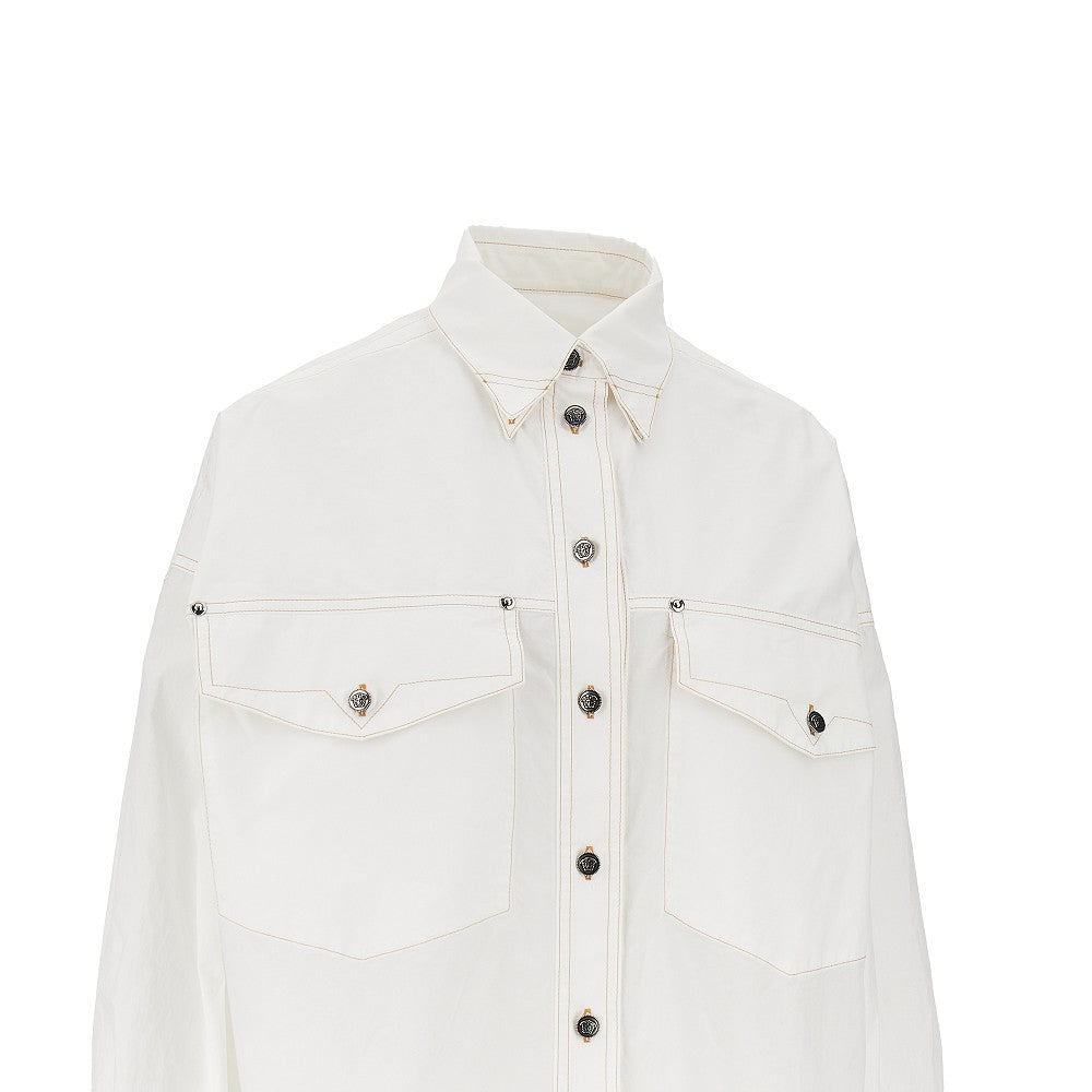 Versace Camicia in popeline di cotone, view 2