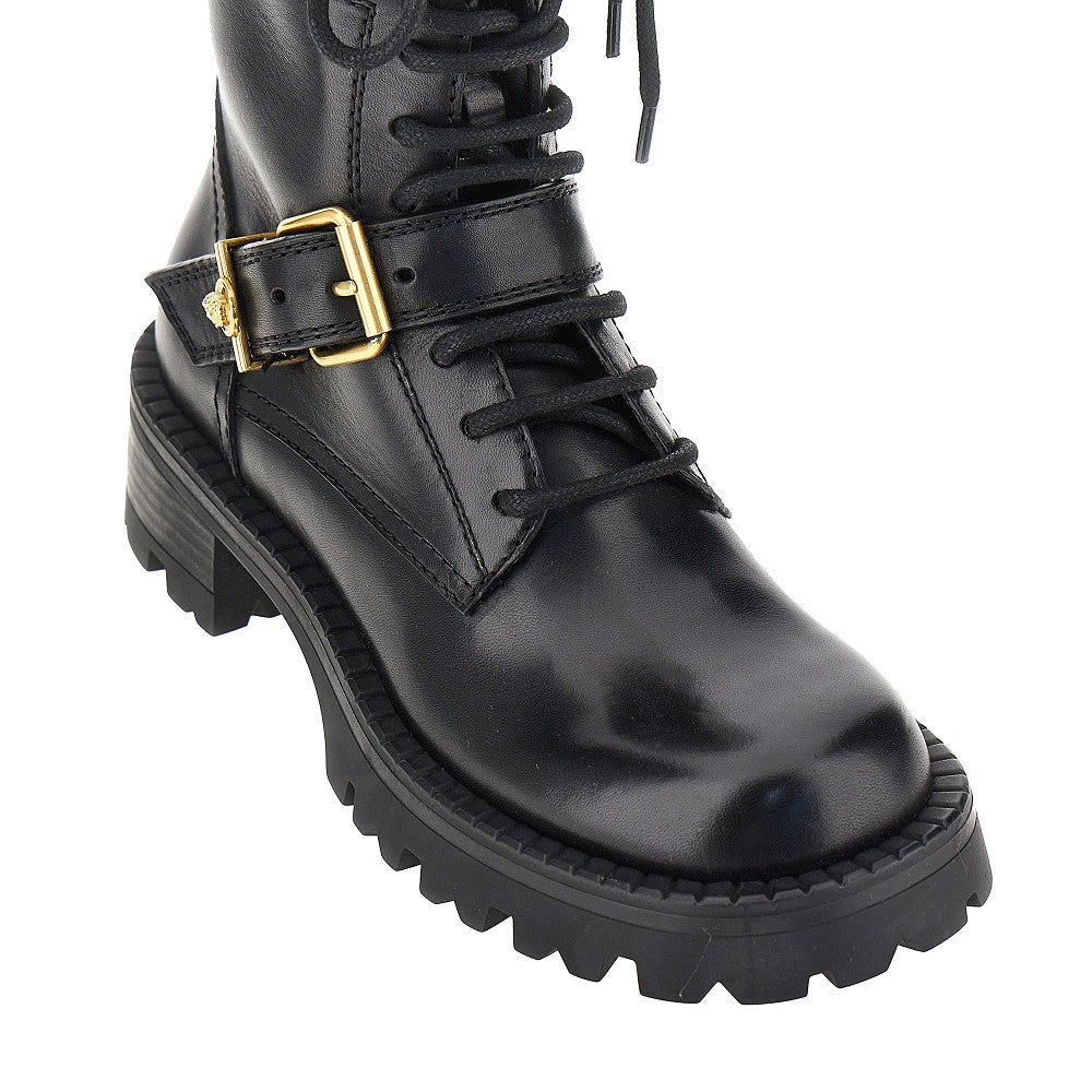 Versace Stivaletti in pelle con dettaglio Medusa, view 2