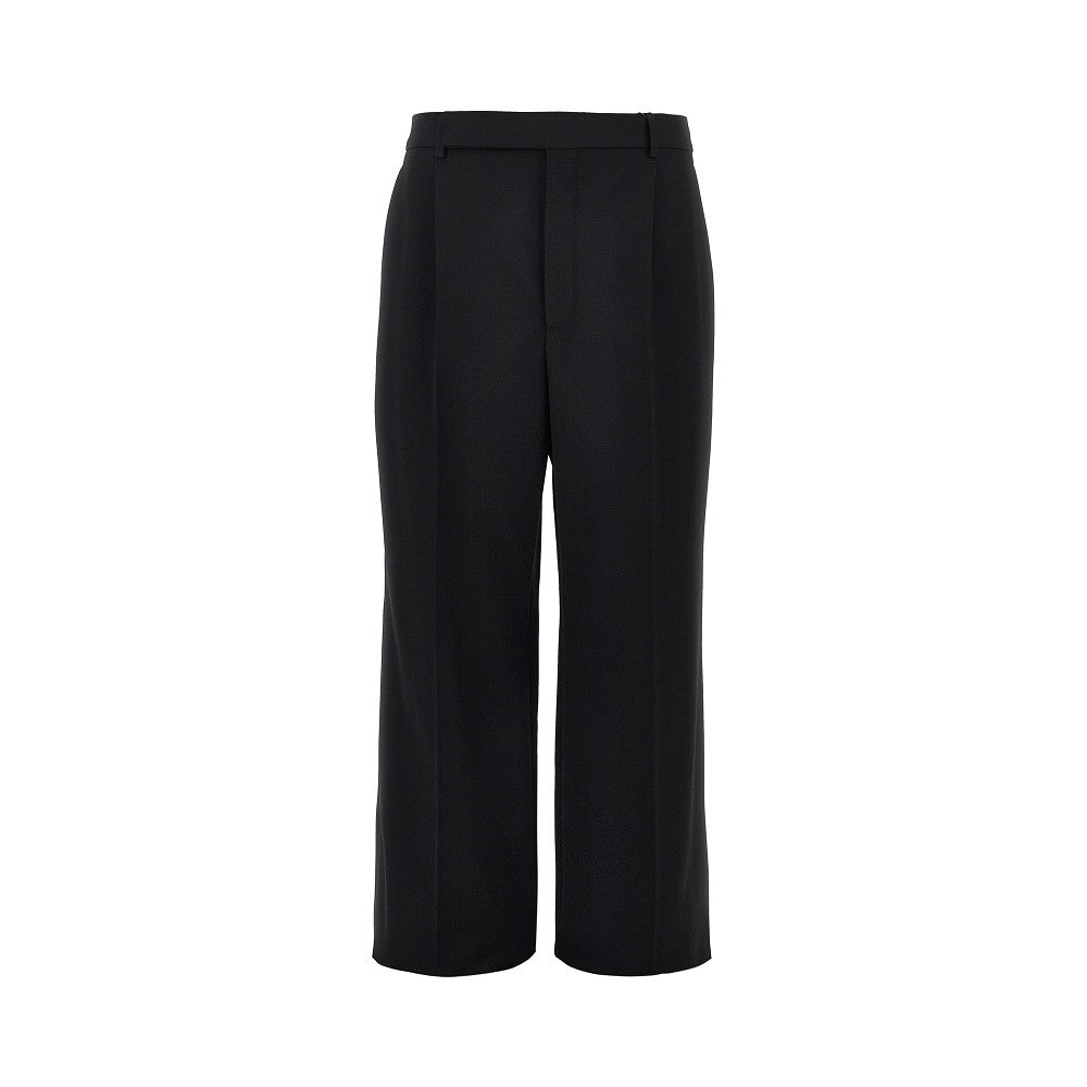 Saint Laurent Pantalone in grain de poudre di lana