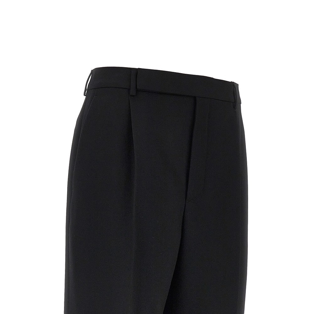 Saint Laurent Pantalone in grain de poudre di lana, view 2
