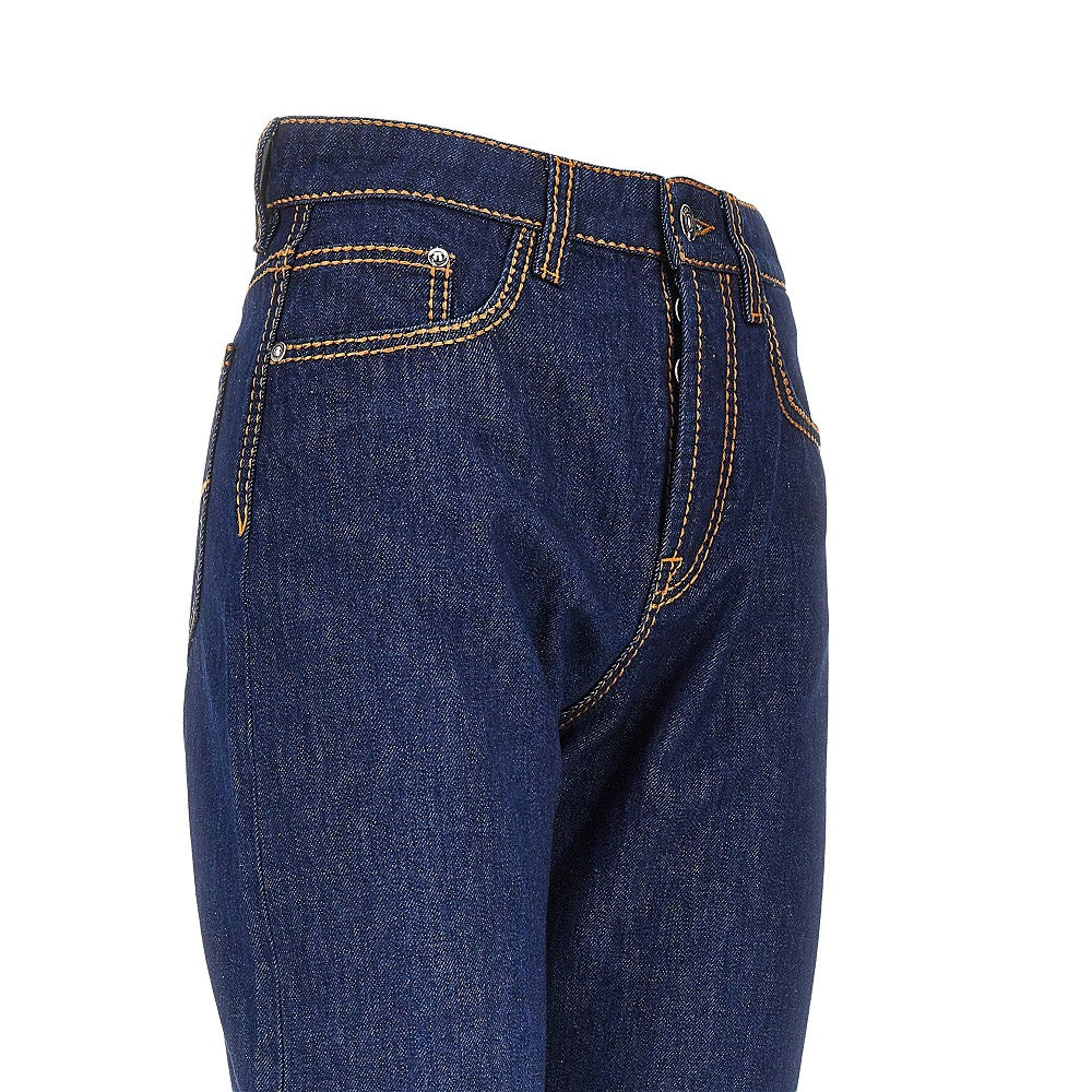 Versace Jeans in denim di cotone con dettaglio Medusa, view 2