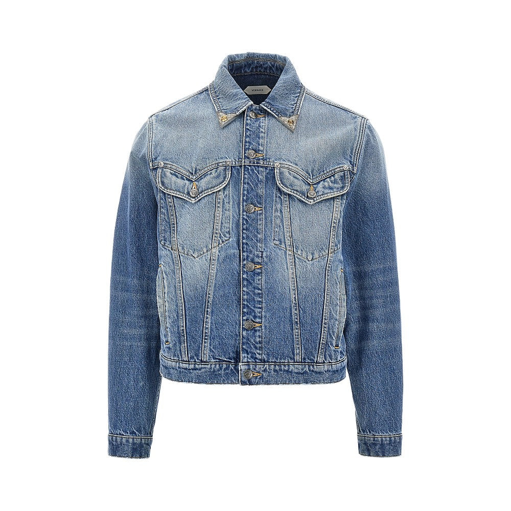 Versace Giacca in denim con dettagli Medusa