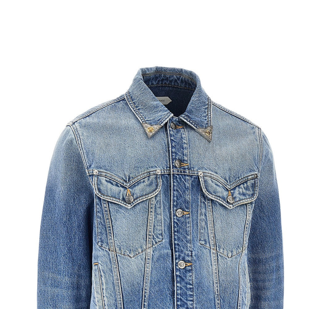 Versace Giacca in denim con dettagli Medusa, view 2