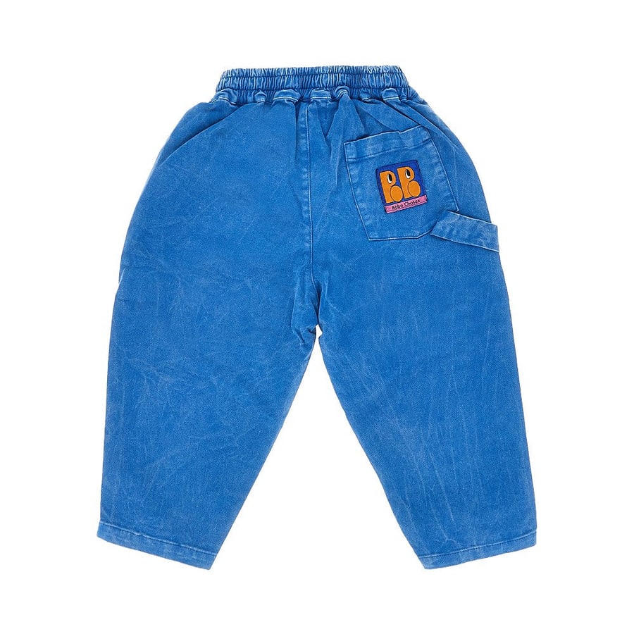 BOBO CHOSES Pantalone in cotone stretch con logo, view 2