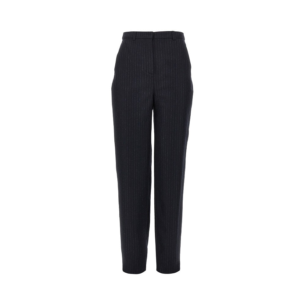 Emporio Armani Pantalone in misto lana con motivo gessato