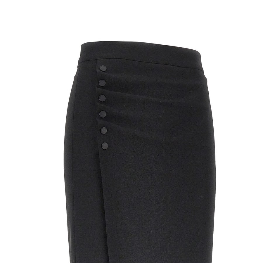 Emporio Armani Gonna midi in misto viscosa, view 2