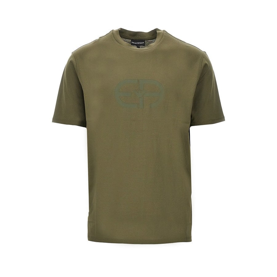 Emporio Armani T-shirt in jersey di misto lyocell con stampa