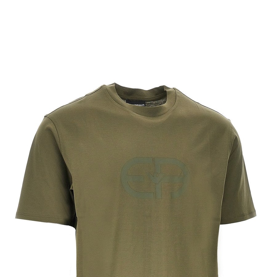 Emporio Armani T-shirt in jersey di misto lyocell con stampa, view 2
