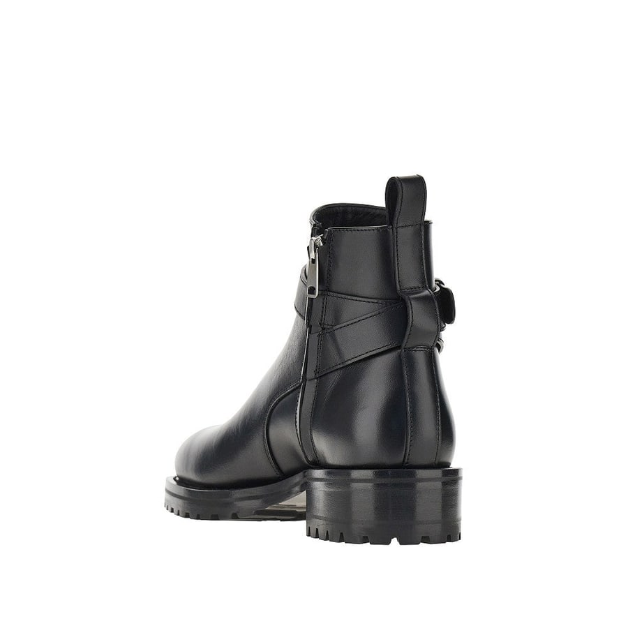 Dsquared2 Stivaletti in pelle con logo impresso, view 3