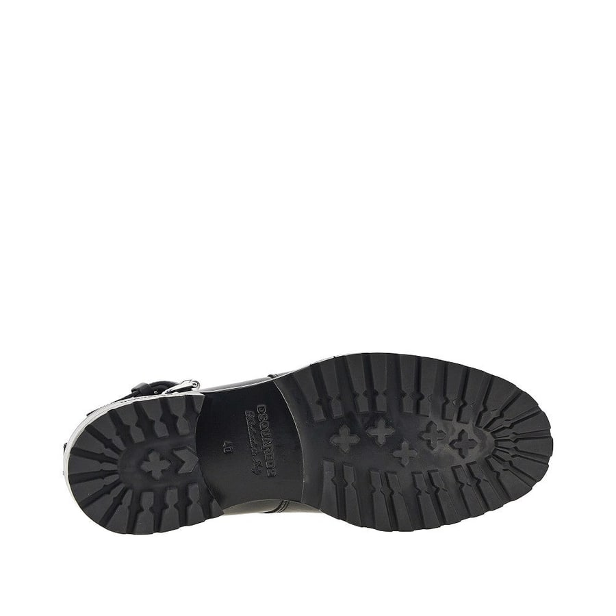 Dsquared2 Stivaletti in pelle con logo impresso, view 5
