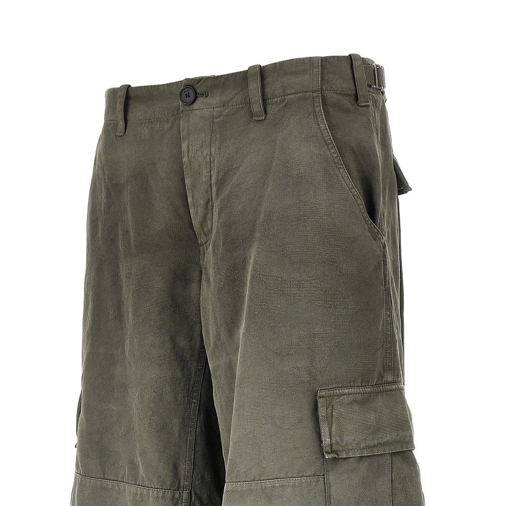 Fendi Bermuda in cotone con motivo jacquard, view 2