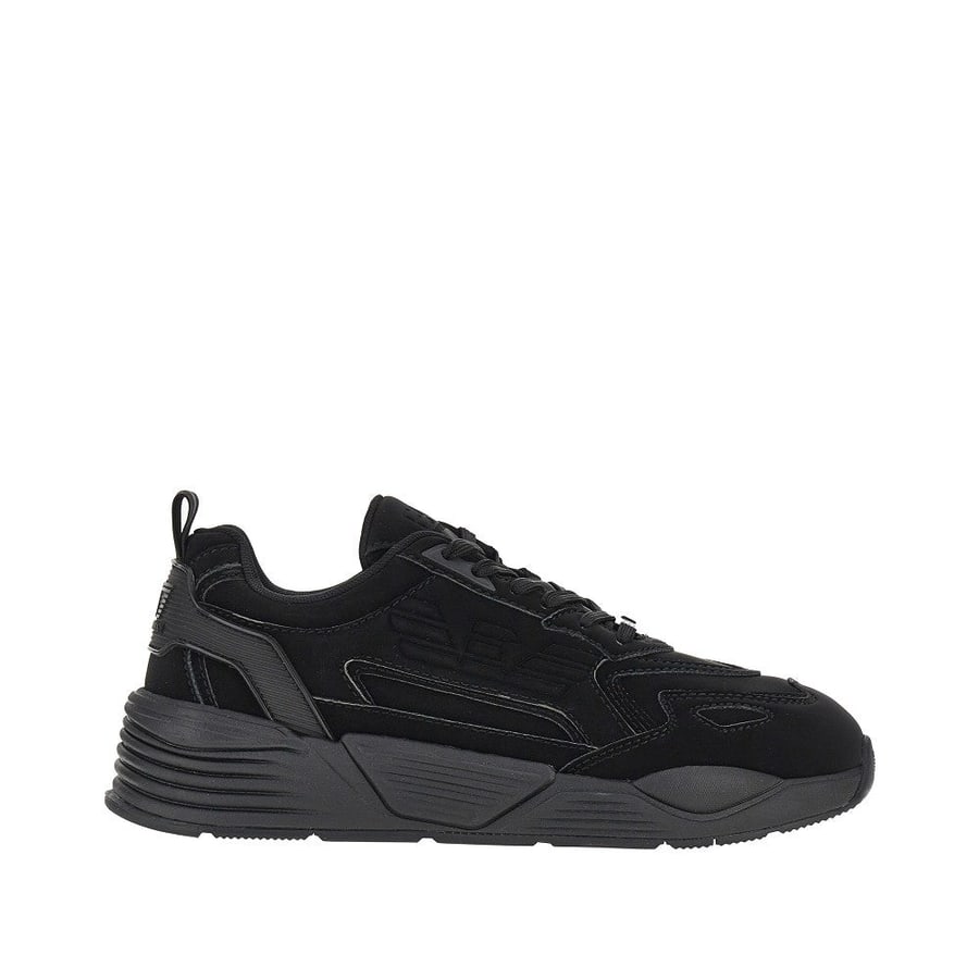 EA7 Sneakers in nylon spalmato con logo Eagle