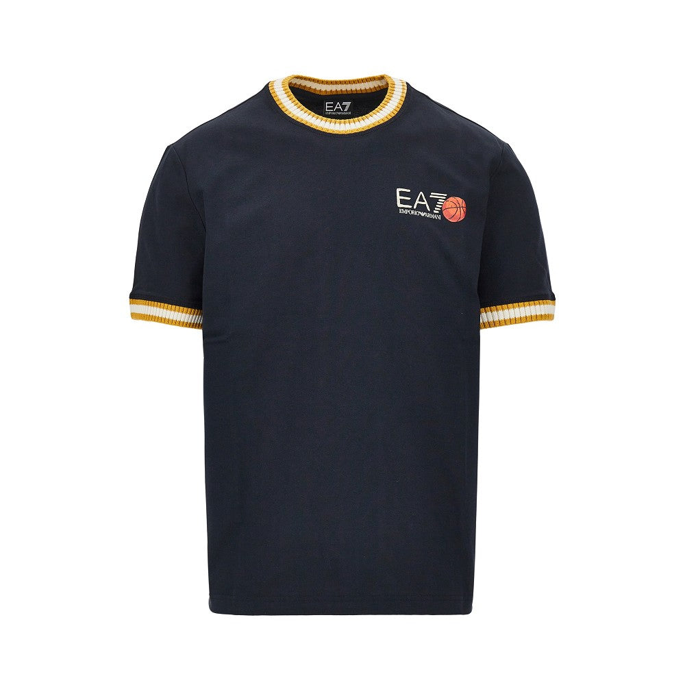 EA7 T-shirt in cotone con stampa logo
