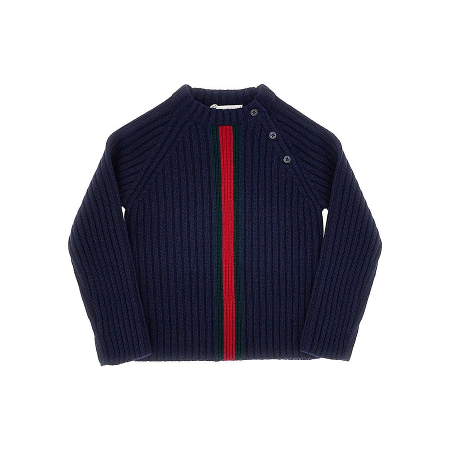 Gucci Pullover in lana con Nastro Web