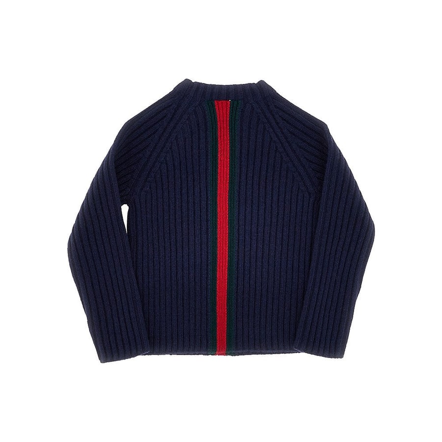 Gucci Pullover in lana con Nastro Web, view 2