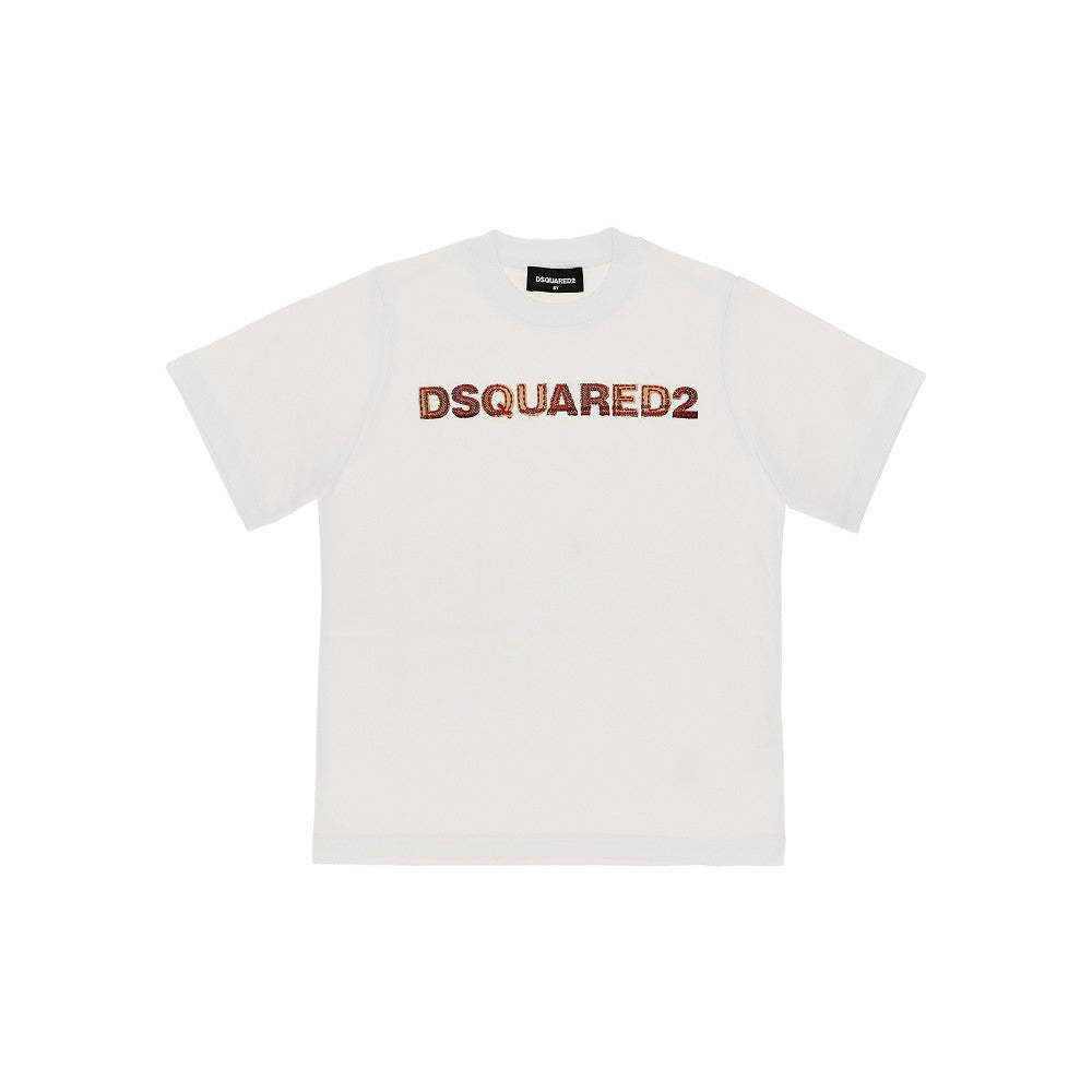 Dsquared2 T-shirt in cotone con logo ricamato