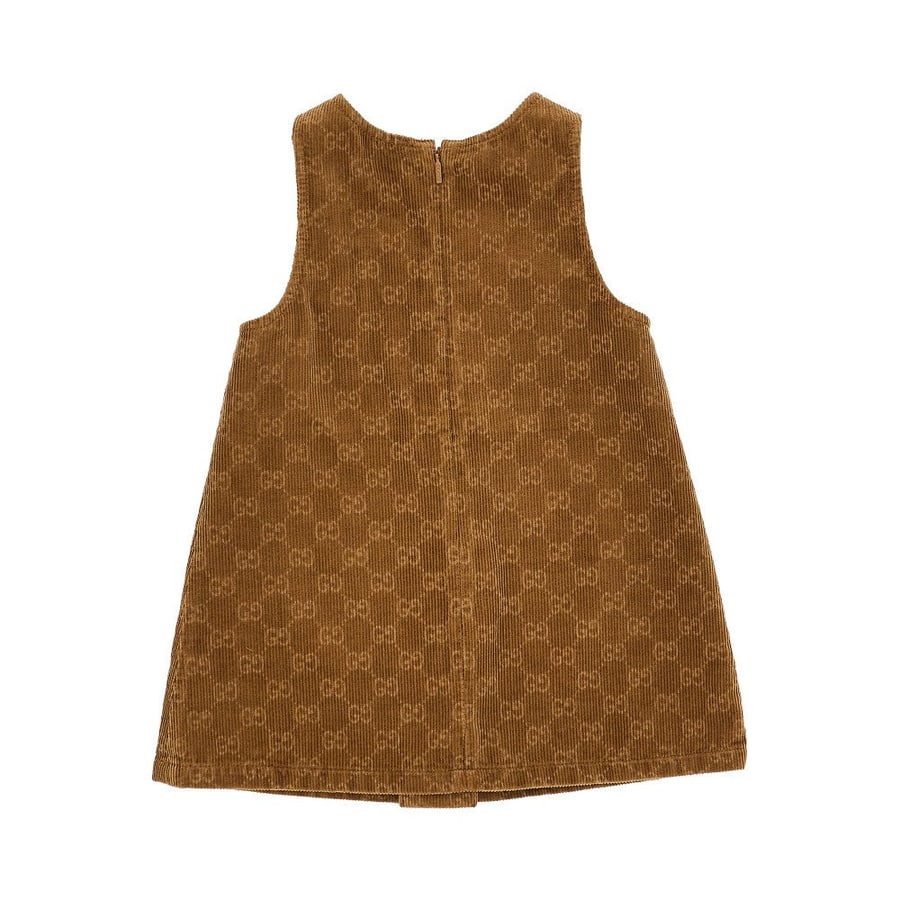 Gucci Mini abito in velluto a costine con motivo GG, view 2