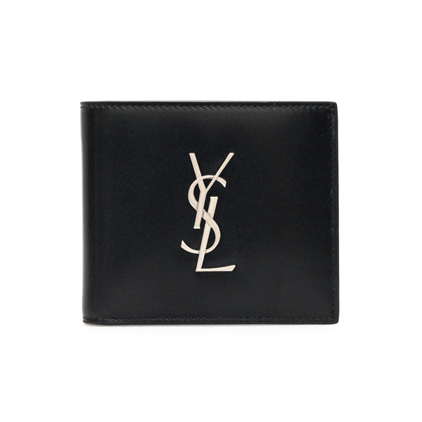 Saint Laurent Portafoglio bi-fold in pelle con monogram