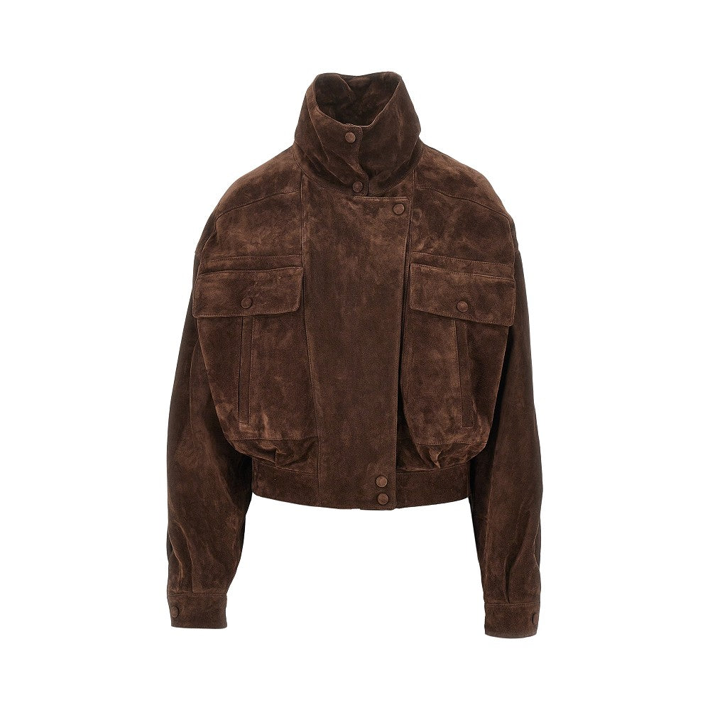 Saint Laurent Blouson in pelle scamosciata