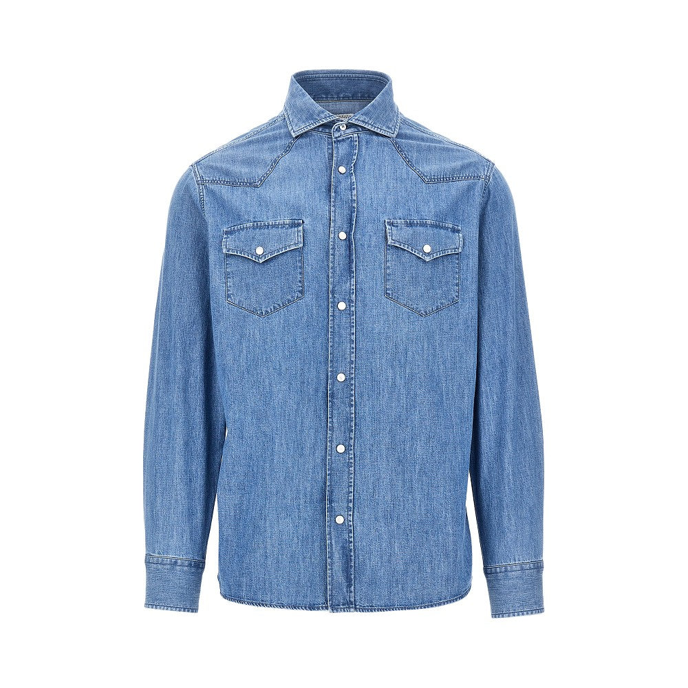 Brunello Cucinelli Camicia in denim di cotone