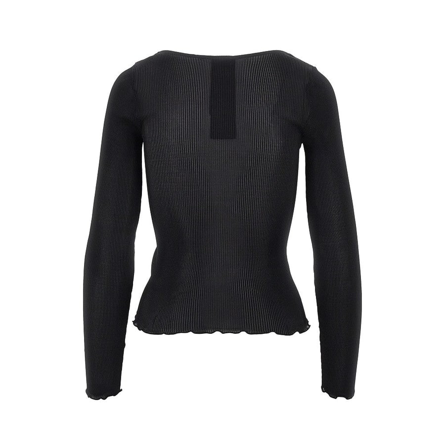 Saint Laurent Top in seta con dettaglio Cassandre, view 3