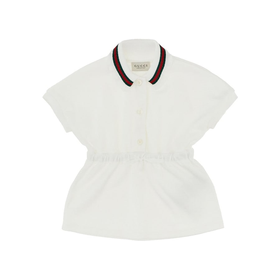 Gucci Mini abito in piquet con Nastro Web