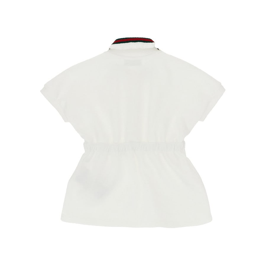 Gucci Mini abito in piquet con Nastro Web, view 2