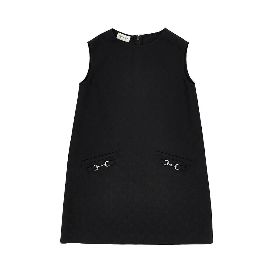 Gucci Mini abito in cotone GG con Morsetto