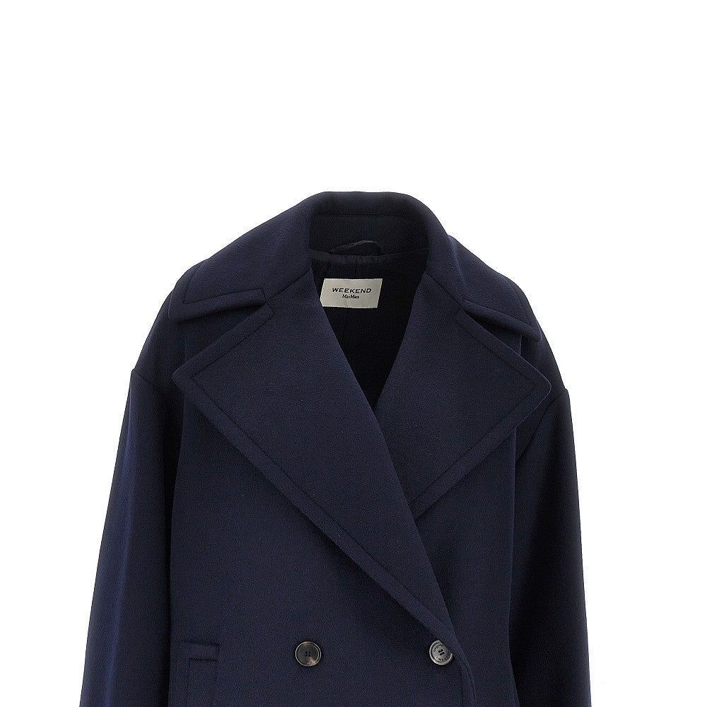Weekend Max Mara Cappotto corto in panno di lana vergine, view 2