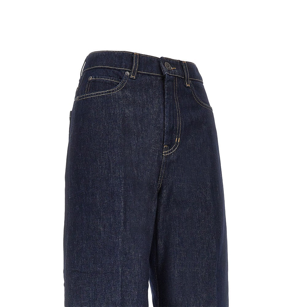 Weekend Max Mara Jeans wide-leg in denim di cotone, view 2