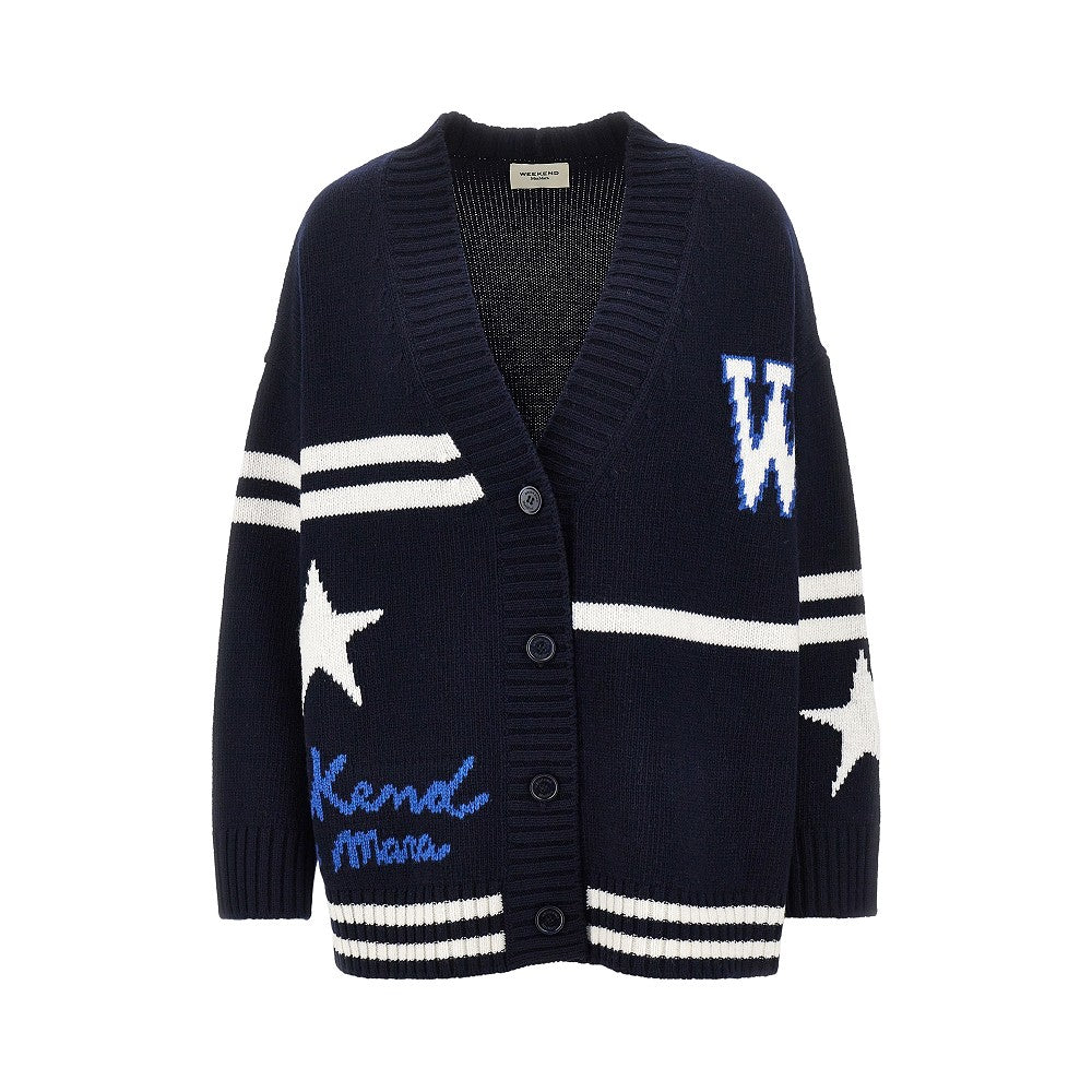 Weekend Max Mara Cardigan in maglia con logo