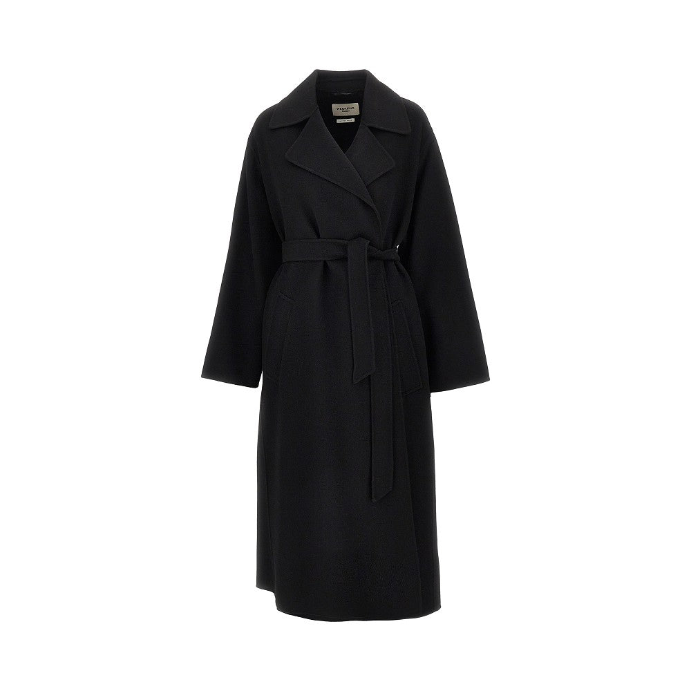Weekend Max Mara Cappotto midi in panno con cintura