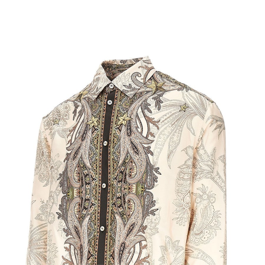 Etro Camicia in seta con stampa, view 2