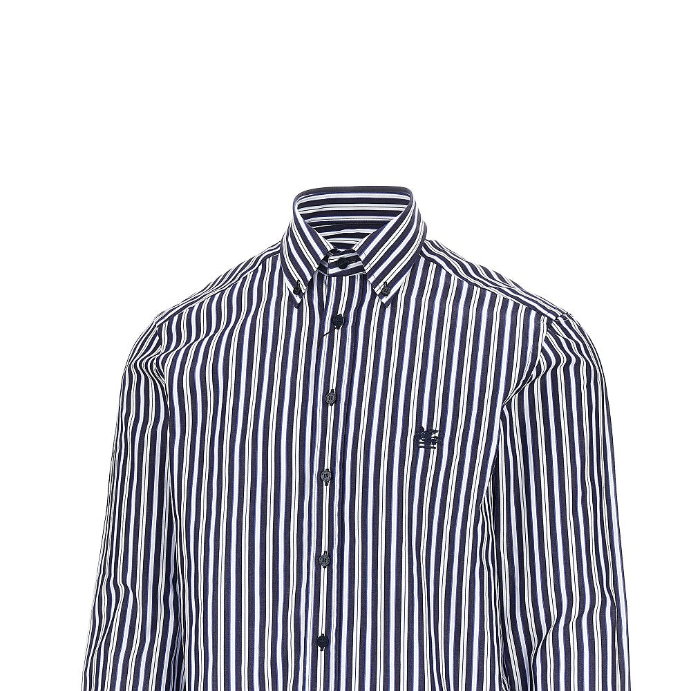 Etro Camicia in cotone con ricamo Pegaso, view 2