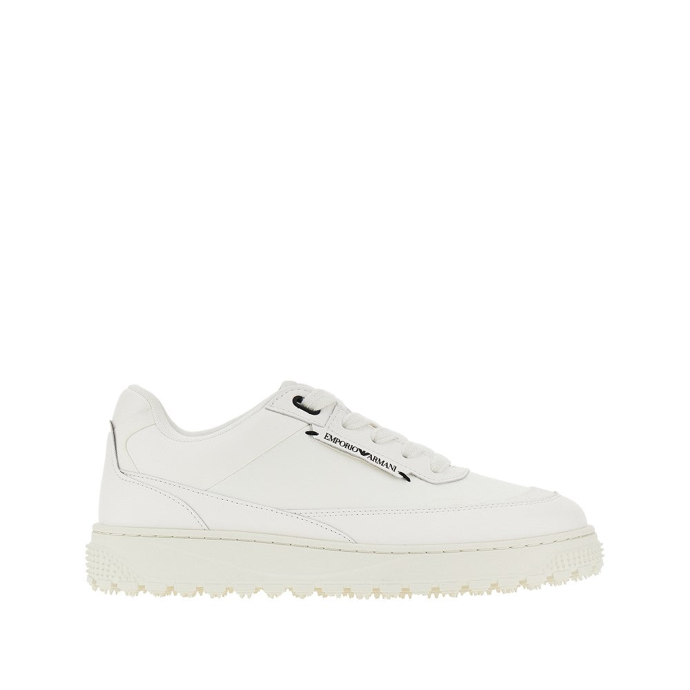 Emporio Armani Sneakers in pelle con logo laterale