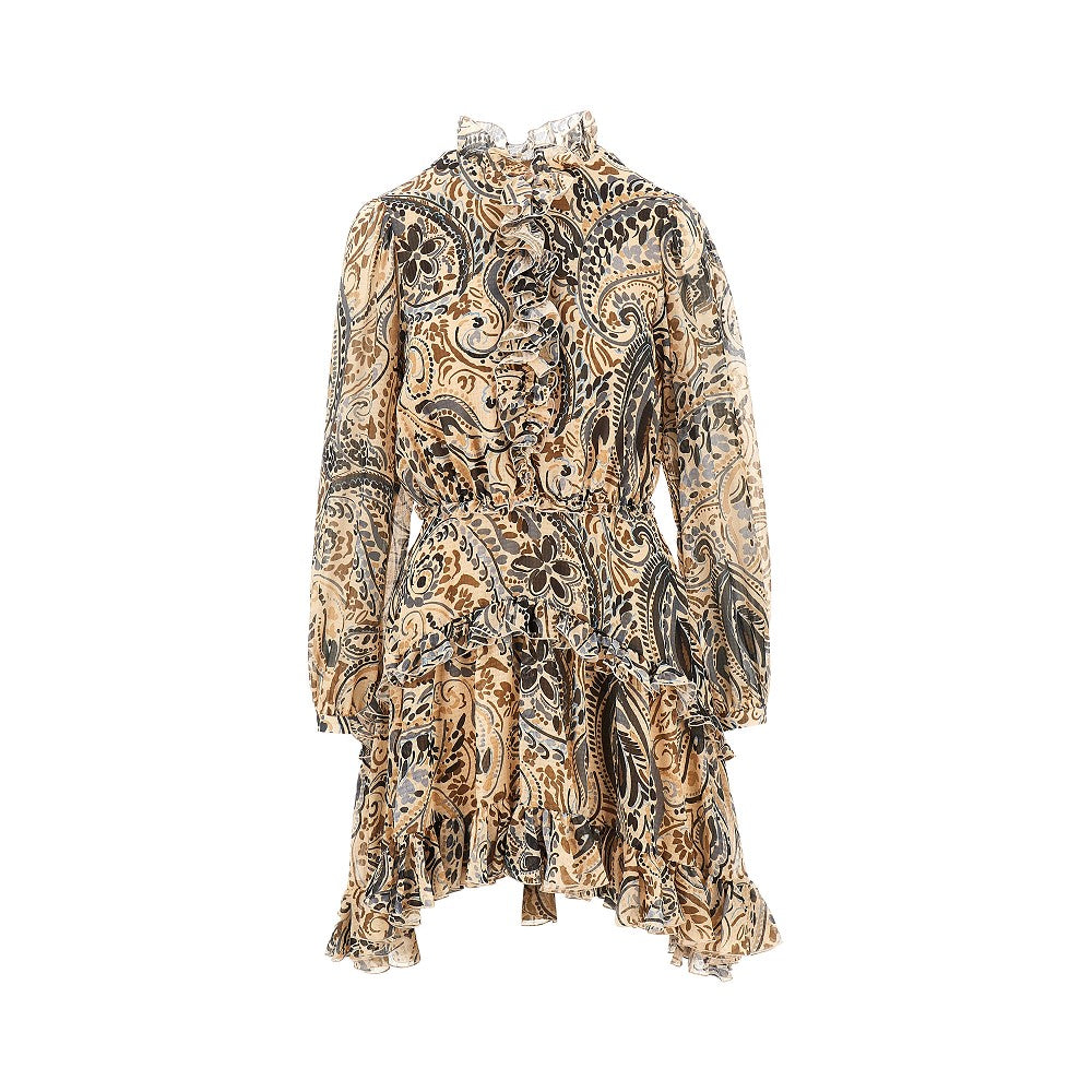 Etro Abito corto con stampa Paisley floreale