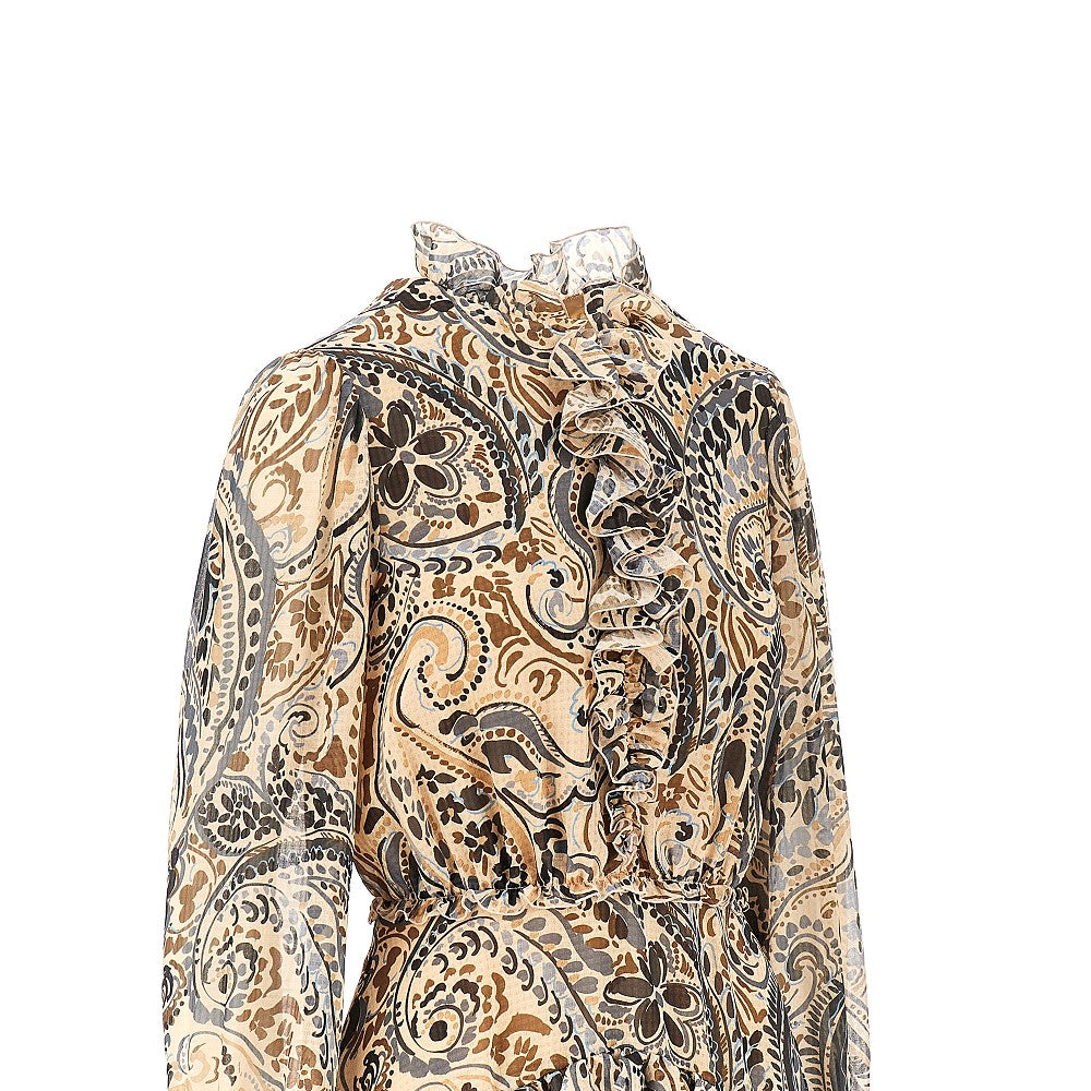 Etro Abito corto con stampa Paisley floreale, view 2