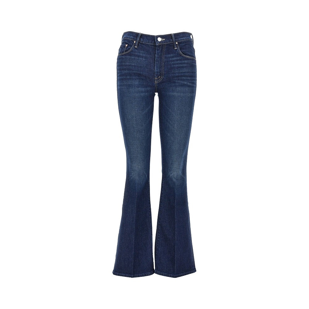 MOTHER Jeans svasato in denim di cotone stretch