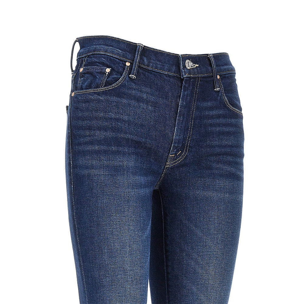 MOTHER Jeans svasato in denim di cotone stretch, view 2