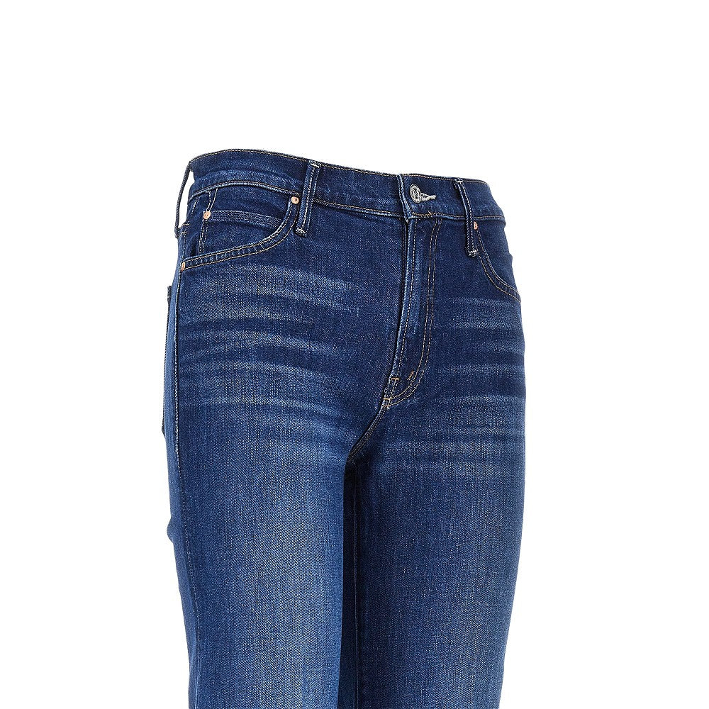 MOTHER Jeans in denim di cotone stretch, view 2