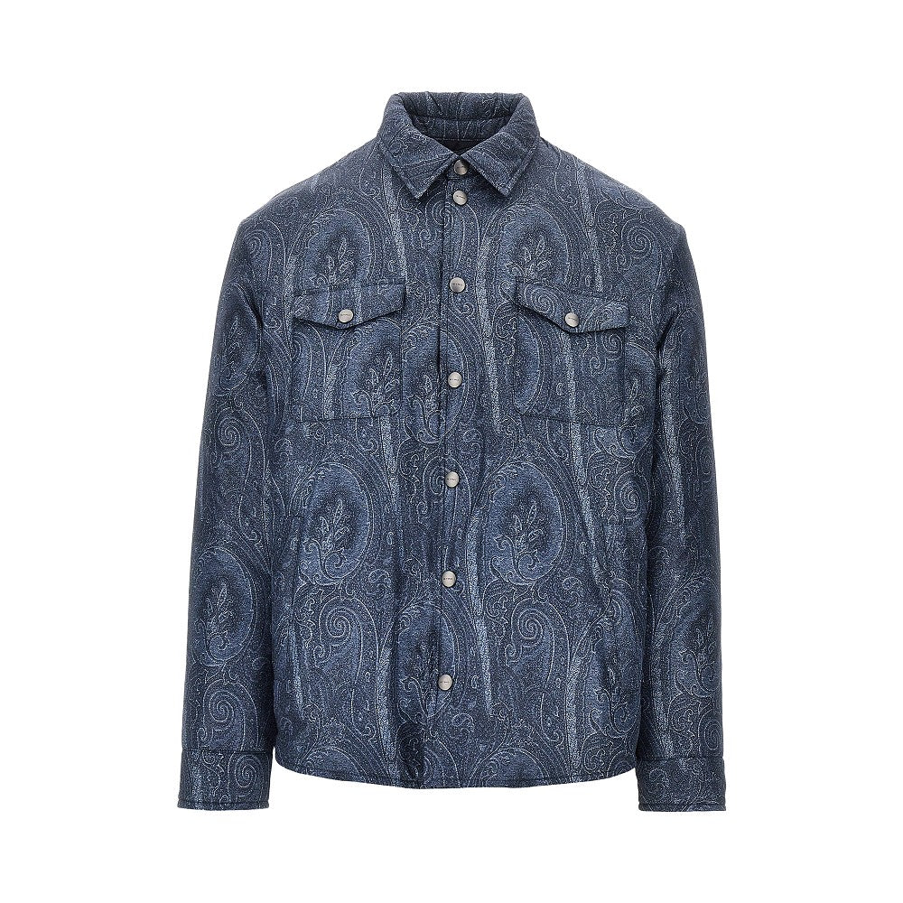 Etro Overshirt in nylon con stampa Paisley