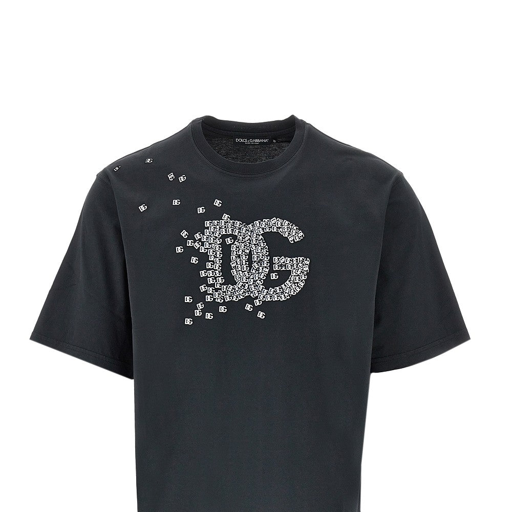 Dolce & Gabbana T-shirt con logo in rilievo, view 2