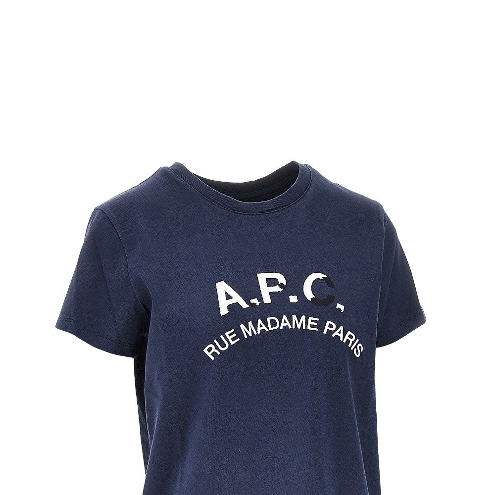 A.P.C. T-shirt con ricamo effetto vintage, view 2