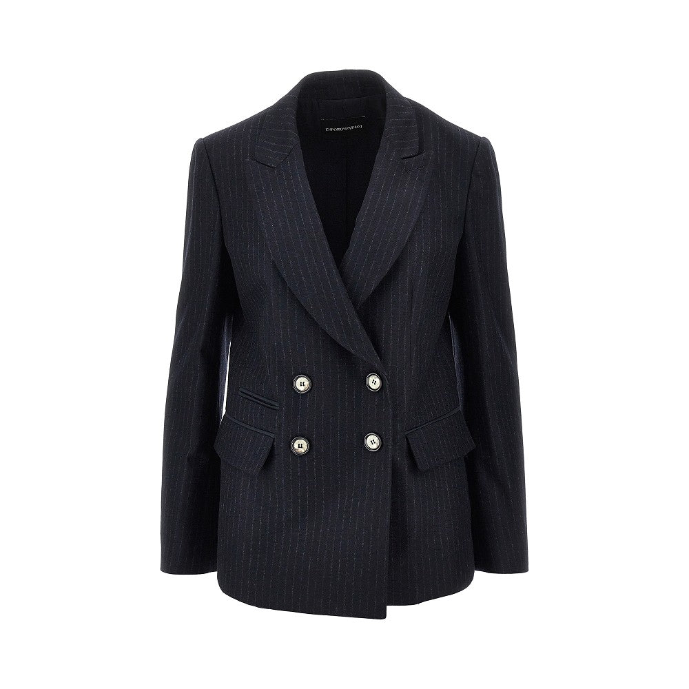 Emporio Armani Giacca doppiopetto in misto lana gessata