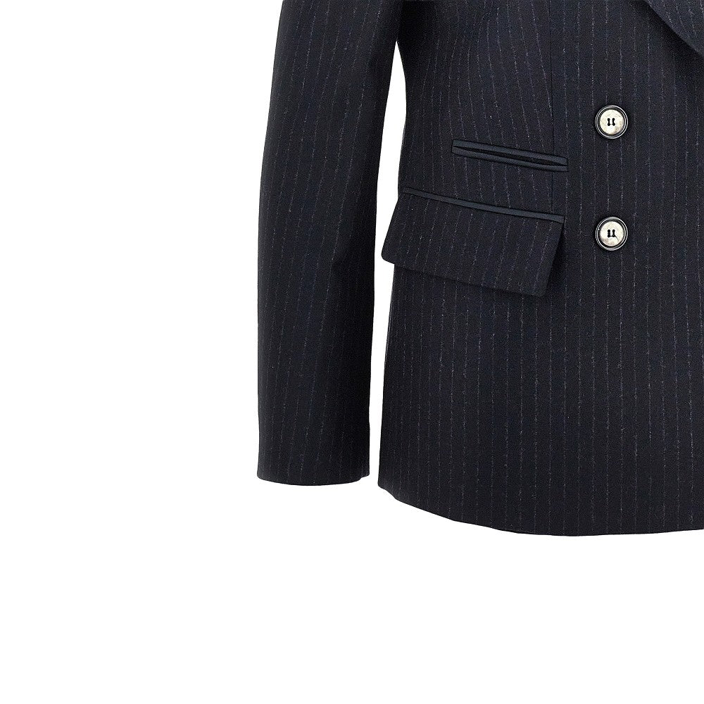 Emporio Armani Giacca doppiopetto in misto lana gessata, view 2