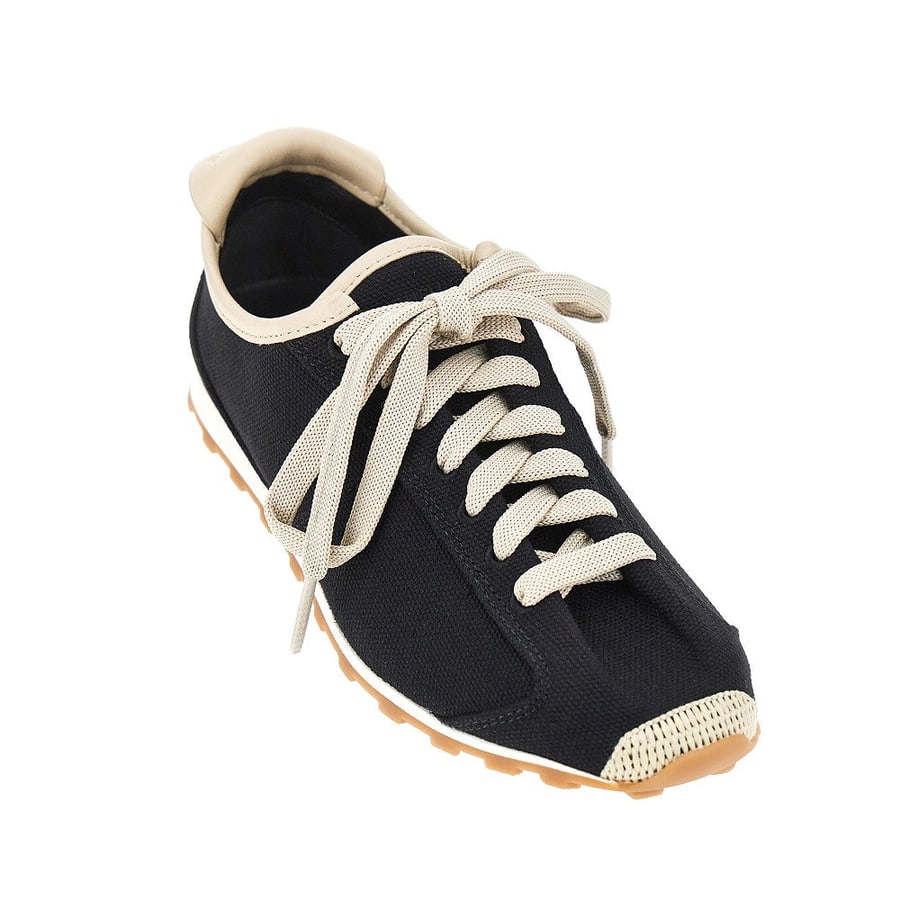 Jacquemus Sneakers 'Les Tennis' in tela e pelle, view 2