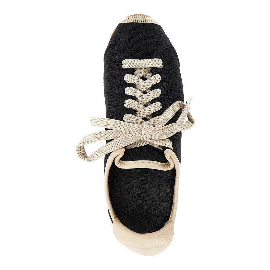 Jacquemus Sneakers 'Les Tennis' in tela e pelle, view 4